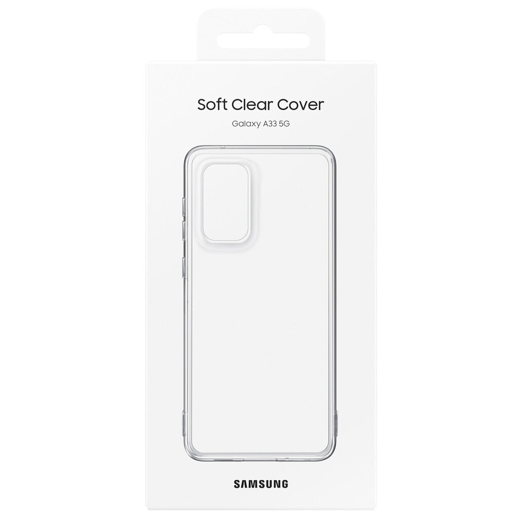 EF-QA336TTEGWW Soft Clear Cover, telefonile Samsung Galaxy A33, läbipaistev цена и информация | Telefonide kaitsekaaned ja -ümbrised | hansapost.ee