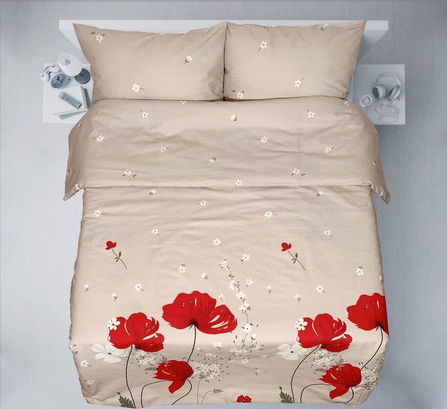 Puuvillane voodipesukomplekt 240x220 cm, 4-osaline hind ja info | Voodipesukomplektid | hansapost.ee