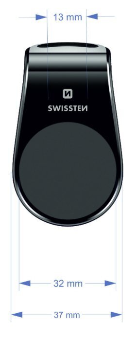 Swissten Easy Mount Universal Car Air Vent Holder For Devices Silver hind ja info | Telefonihoidjad | hansapost.ee