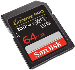 Карта памяти Sandisk SDXC 64GB Extreme Pro цена и информация | Карты памяти для телефонов | hansapost.ee