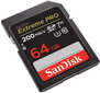 Sandisk memory card SDXC 64GB Extreme Pro цена и информация | Mälukaardid mobiiltelefonidele | hansapost.ee
