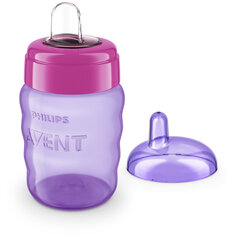 Pehme silikoonist noka ja käepidemeta kruus Philips Avent, 12+ kuud, SCF553/03, 260 ml, lilla price and information | Baby bottles and accessories | hansapost.ee