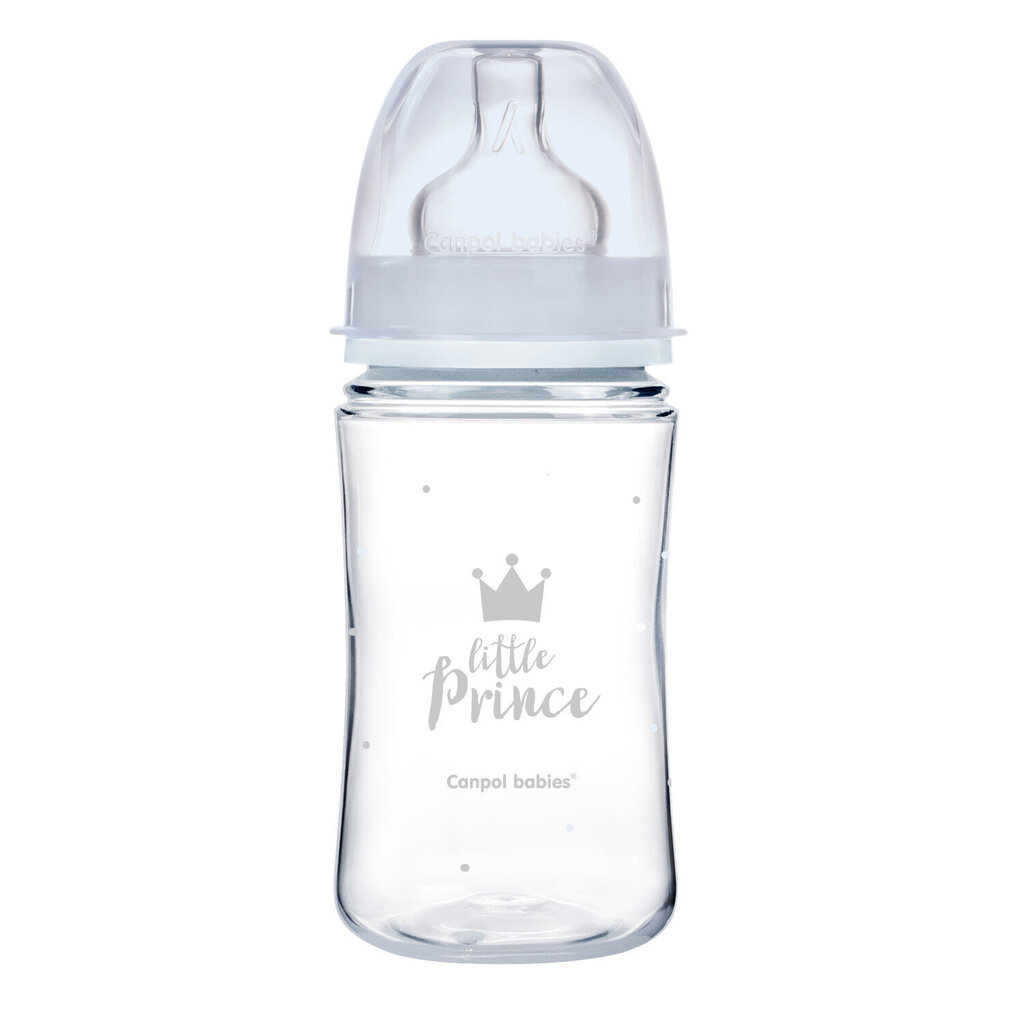 Laia kaelaga pudel Canpol babies, Anti-colic PP Easy Start Royal Baby, 240 ml, 35/234, blue цена и информация | Lutipudelid ja tarvikud | hansapost.ee
