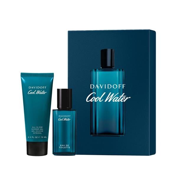 Komplekt Davidoff Cool Water Man: EDT meestele 40 ml + dušigeel 75 ml hind ja info | Parfüümid meestele | hansapost.ee