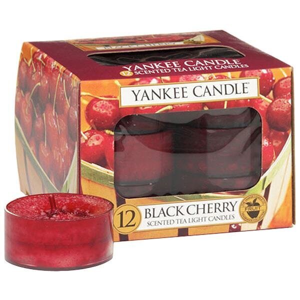 Yankee Candle Black Cherry lõhnaküünal 12 x 9.8 g цена и информация | Küünlad, küünlajalad | hansapost.ee