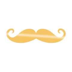 Металлическая декорация на стену Mustache Gold, 59x14 см цена и информация | Детали интерьера | hansapost.ee