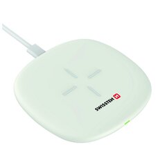 Беспроводное зарядное устройство Swissten 10W с USB-C 1.5 м кабелем, белое цена и информация | Зарядные устройства для телефонов | hansapost.ee