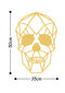 Metallist seinadekoratsioon Skull Gold, 50x35 cm hind ja info | Sisustuselemendid | hansapost.ee