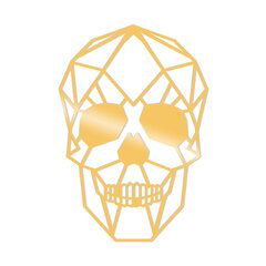 Металлическая декорация на стену Skull Gold, 50x35 см цена и информация | Детали интерьера | hansapost.ee