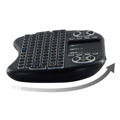 RoGer Q8 Wireless Mini Keyboard Беспроводная Клавиатура PC / PS3 / XBOX 360 / Smart TV / Android + Тачпад Черная (С RGB Подсветкой) цена и информация | Клавиатуры | hansapost.ee