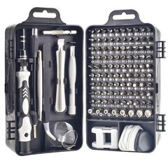 Riff 115 Compact Screewdriver & Repair Toolkit Set with 115 elements into 2-Sided Carryig Box hind ja info | Telefoniosad ja parandamise tööriistad | hansapost.ee