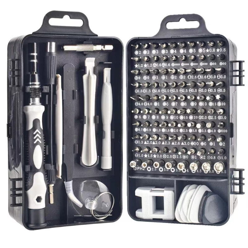 Riff 115 Compact Screewdriver & Repair Toolkit Set with 115 elements into 2-Sided Carryig Box цена и информация | Telefoniosad ja parandamise tööriistad | hansapost.ee