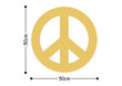 Metallist seinadekoratsioon Peace Gold, 50x50 cm hind ja info | Sisustuselemendid | hansapost.ee