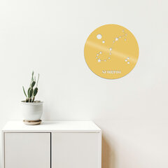 Metallist seinadekoratsioon Scorrpio Horoscope Gold, 48x48 cm hind ja info | Sisustuselemendid | hansapost.ee