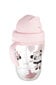 Mittelekkiv pudel koos kõrrega Canpol Babies Exotic Animals, 6 kuud+ 270 ml, pink, 56/606_pin цена и информация | Lutipudelid ja tarvikud | hansapost.ee