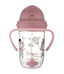 Mittenakkuv pudel kõrrega Canpol Babies BONJOUR PARIS, 6 kuud+, 270ml, toim., 56/607_red price and information | Baby bottles and accessories | hansapost.ee