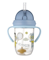 Mittelekkiv pudel kõrrega Canpol Babies BONJOUR PARIS, 6 kuud+, 270 ml, sinine, 56/607_blu price and information | Baby bottles and accessories | hansapost.ee