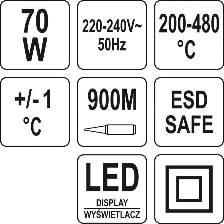 Jootmisjaam YATO YT-82459 | 900M | LED | 70W | 480° hind ja info | Käsitööriistad | hansapost.ee