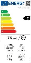 AEG FSE74717P цена и информация | Посудомоечные машины | hansapost.ee