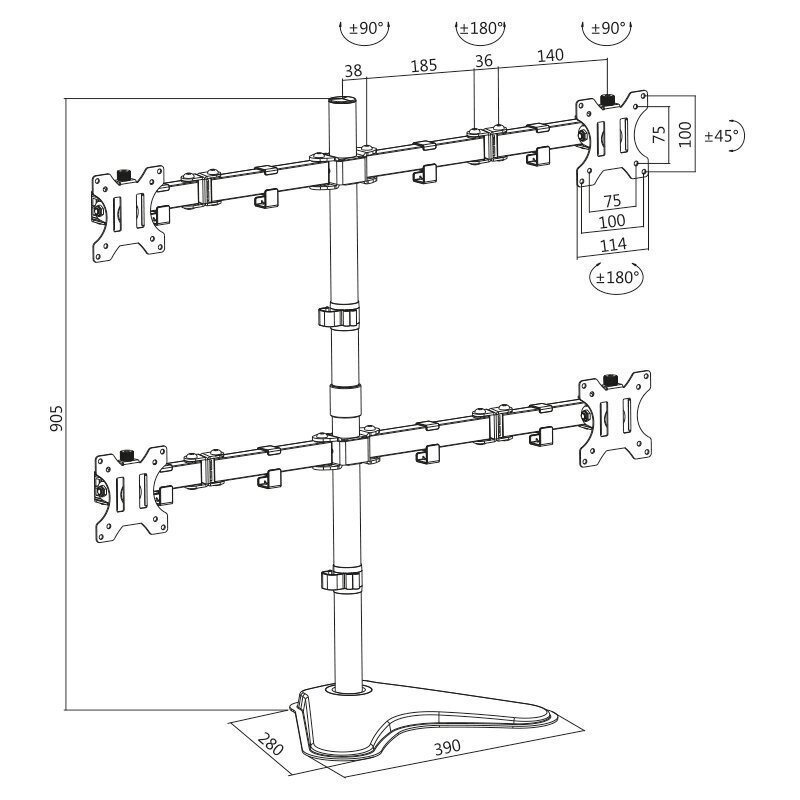 Logilink BP0046 13"-32'' price and information | Teleri seinakinnitused ja hoidjad | hansapost.ee