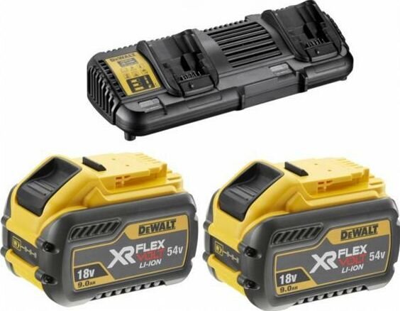 Zestaw flexvolt 2x9.0Ah+ład.DEWALT DCB132X2-QW hind ja info | Akutrellid, puurid ja kruvikeerajad | hansapost.ee