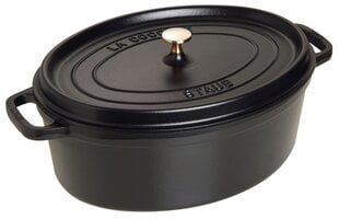 STAUB CAST IRON OVAL POT 4.2L BLACK цена и информация | Кастрюли, скороварки | hansapost.ee