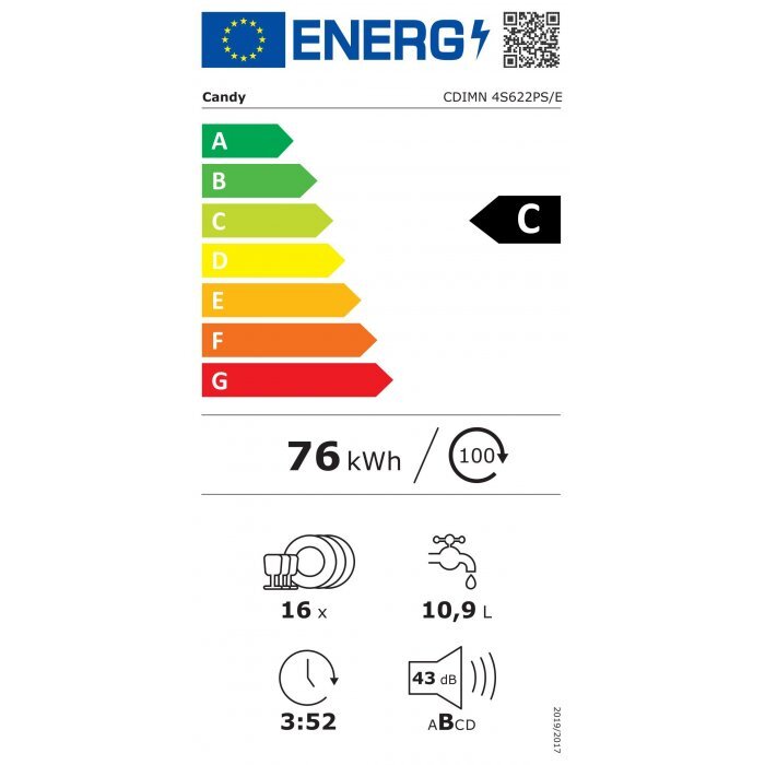 Candy CDIMN 4S622PS/E hind ja info | Nõudepesumasinad | hansapost.ee