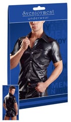 Рубашка мужская кожаная l, черная цена и информация | Сексуальное женское белье | hansapost.ee