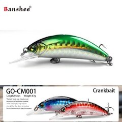 Воблер Banshee Crankbait 45мм 4.7г GO-CM001, зеленый/черный цена и информация | Воблеры, приманки, блесны | hansapost.ee