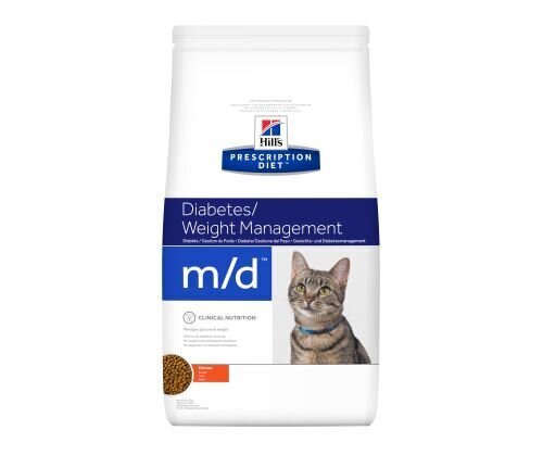 Kuivtoit kassidele Hills Prescription Diet m/d Feline, 1,5 kg hind ja info | Kassi kuivtoit ja kassikrõbinad | hansapost.ee