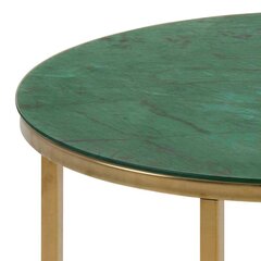 Кофейный столик Ditra, зеленый/золотой цвет цена и информация | Журнальные столики | hansapost.ee