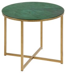 Кофейный столик Ditra, зеленый/золотой цвет цена и информация | Журнальные столики | hansapost.ee