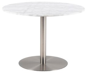 Стол Corby, белый/серебристый цвет цена и информация | Кухонные и обеденные столы | hansapost.ee