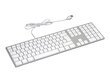 MATIAS Keyboard aluminum MAC HUB 2XUSB SILVER цена и информация | Klaviatuurid | hansapost.ee