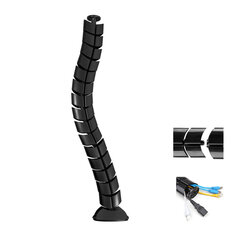Maclean MC-768 B Cable Organizer Cable Management Cable For Desk With Long Regulation hind ja info | Juhtmed ja kaablid | hansapost.ee