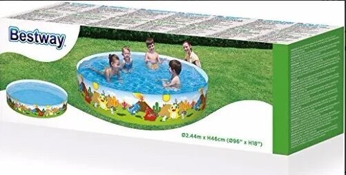 Sammasbassein Bestway Fill 'N Fun Dinosaur, 224x46 cm hind ja info | Basseinid | hansapost.ee