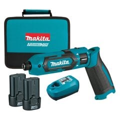 Makita TD022DSE power wrench 1/4" 2450 RPM 25 N⋅m Black, Blue 7.2 V цена и информация | Дрели и шуруповёрты | hansapost.ee