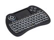 Quer Mini Q5 Wireless Keyboard For PC / PS4 / XBOX / Smart TV / Android + TouchPad / Black (With Backlight) цена и информация | Klaviatuurid | hansapost.ee