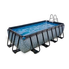 Каркасный бассейн Exit Stone с фильтром, 400x200cm см, серый цена и информация | Бассейны | hansapost.ee