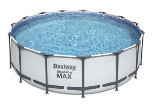 Каркасный бассейн Bestway Steel Pro Max 457x122 см, с фильтром цена и информация | Бассейны | hansapost.ee