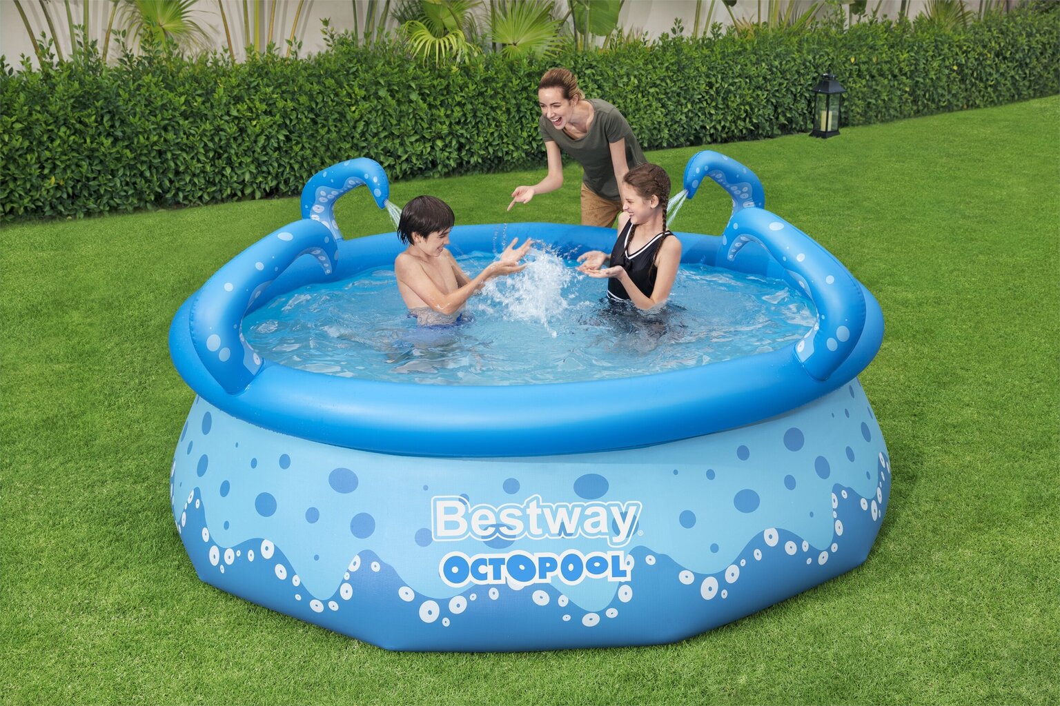 Sammastega bassein Bestway Octopool koos otsikutega, 274x274 cm, sinine цена и информация | Basseinid | hansapost.ee