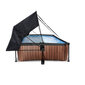 Karkassiga bassein filtri ja katusega Exit Wood 300x200x65 cm, pruun hind ja info | Basseinid | hansapost.ee