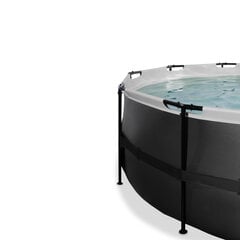 Каркасный бассейн с песочным фильтром Exit Leather ø427x122 см, черный цена и информация | Бассейны | hansapost.ee