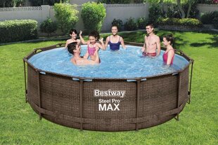 Каркасный бассейн Bestway Steel Pro Max Swim Vista 366x100 см, с фильтром цена и информация | Бассейны | hansapost.ee