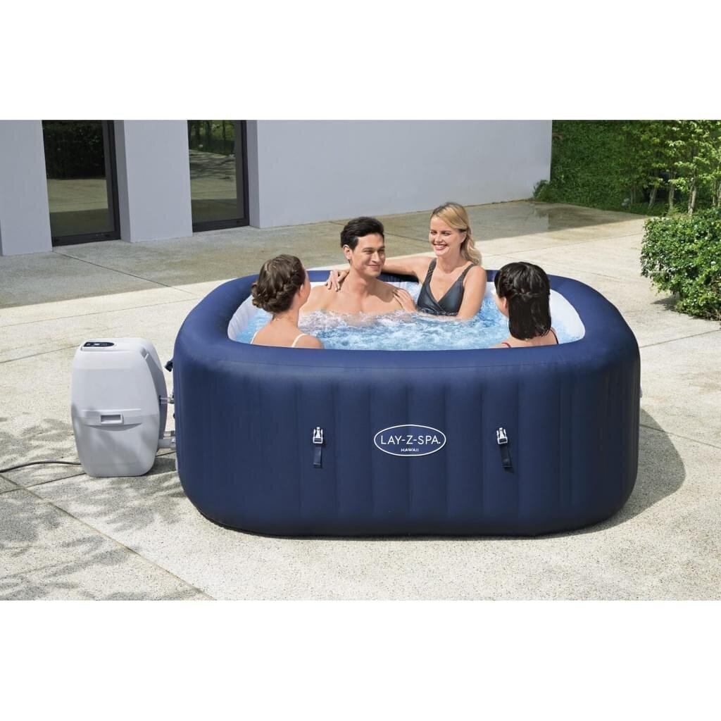 Mullivann filtriga Bestway Lay-Z-Spa® Hawaii AirJet™ 180 x 180 x 71 cm цена и информация | Basseinid | hansapost.ee