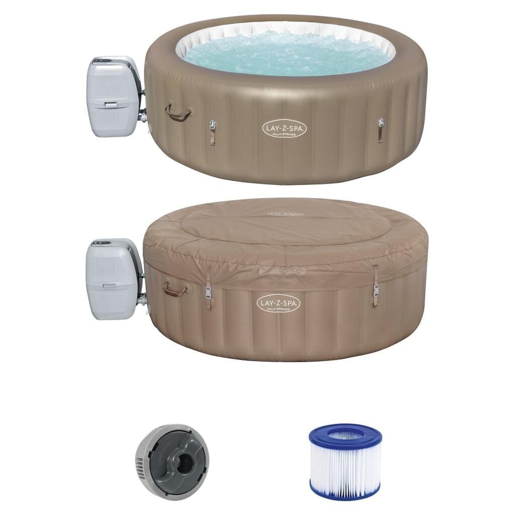 Mullivann filtriga Bestway Lay-Z-Spa® Palm Springs AirJet™ 196 x 71 cm цена и информация | Basseinid | hansapost.ee