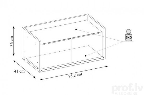 Madal kapp Helmar Mobius 2D, pruun/sinine hind ja info | Elutoa kapid | hansapost.ee