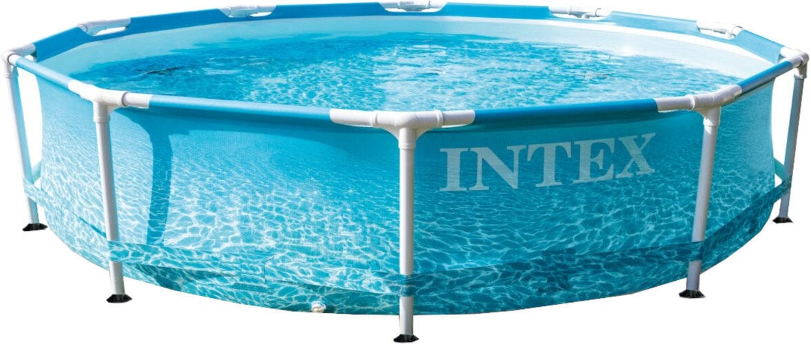 Raamiga bassein Intex Metal Frame Beachside 305x76 cm, filtriga hind ja info | Basseinid | hansapost.ee