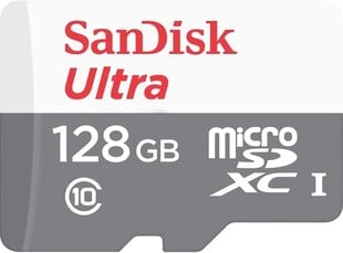 SanDisk Ultra 128GB microSDXC hind ja info | Mälukaardid mobiiltelefonidele | hansapost.ee
