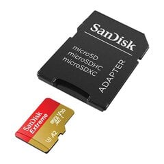 Sandisk Extreme microSDXC 128 GB 190/90 MB/s UHS-I U3 ActionCam memory card цена и информация | Карты памяти для телефонов | hansapost.ee